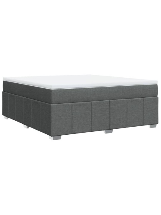 Box spring postel s matrací tmavě šedá 180x200 cm textil
