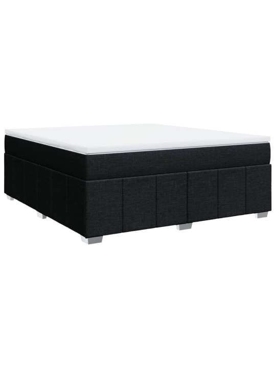 Box spring postel s matrací černá 180x200 cm textil