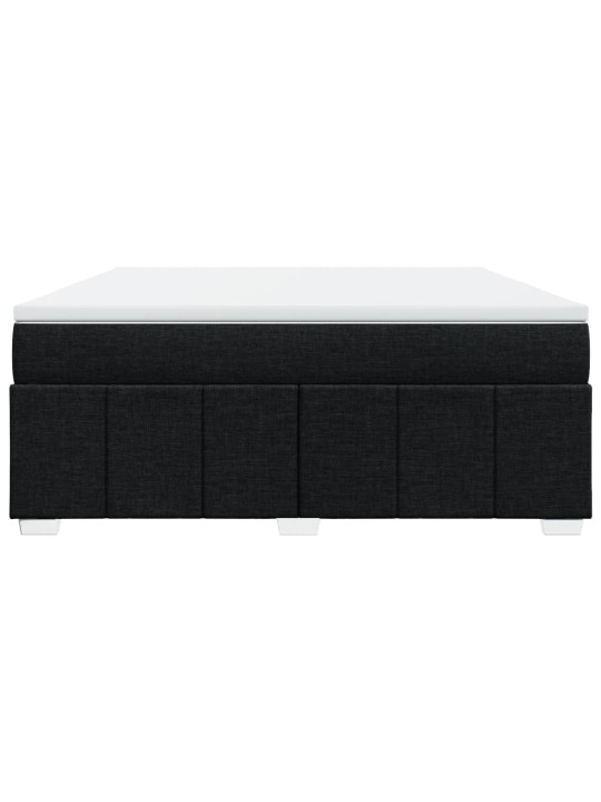 Box spring postel s matrací černá 180x200 cm textil