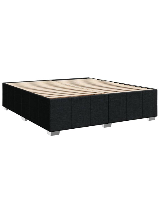 Box spring postel s matrací černá 180x200 cm textil