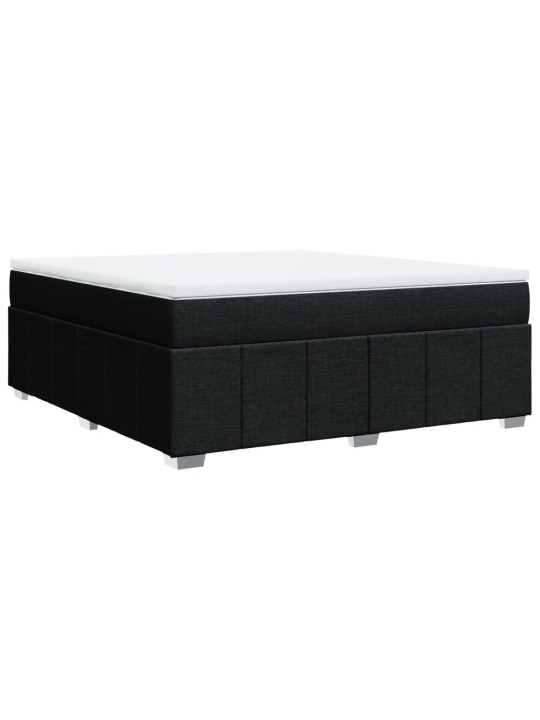 Box spring postel s matrací černá 180x200 cm textil