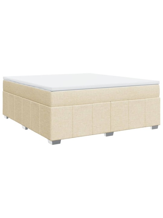 Box spring postel s matrací krémová 180x200 cm textil