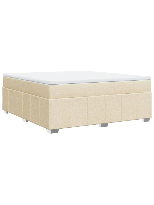 Box spring postel s matrací krémová 180x200 cm textil