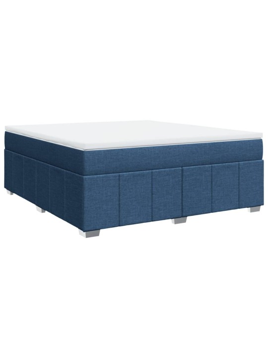 Box spring postel s matrací modrá 180x200 cm textil