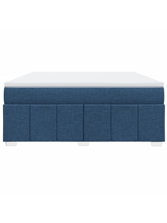 Box spring postel s matrací modrá 180x200 cm textil