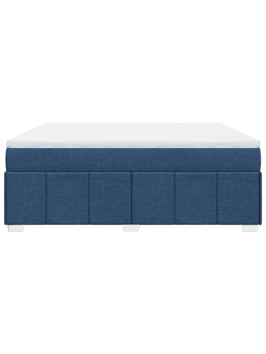 Box spring postel s matrací modrá 180x200 cm textil