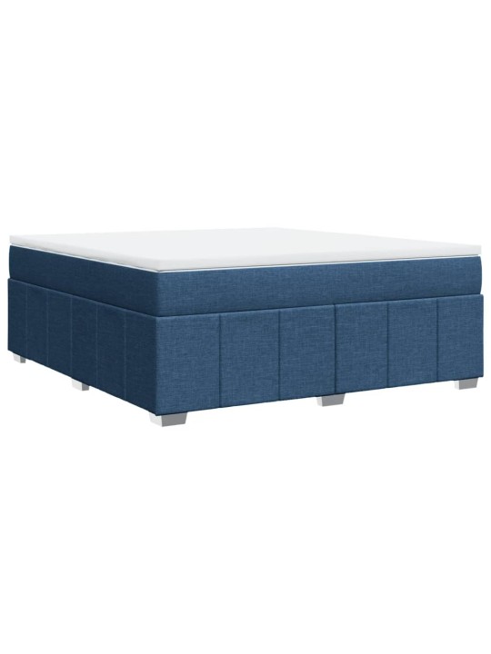 Box spring postel s matrací modrá 180x200 cm textil