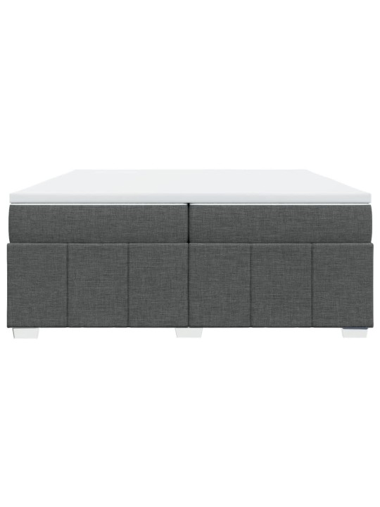 Box spring postel s matrací tmavě šedá 200x200 cm textil