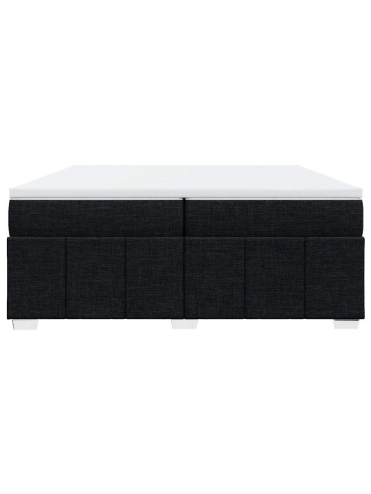 Box spring postel s matrací černá 200x200 cm textil