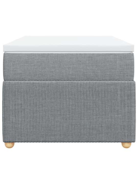Box spring postel s matrací světle šedá 80 x 200 cm textil