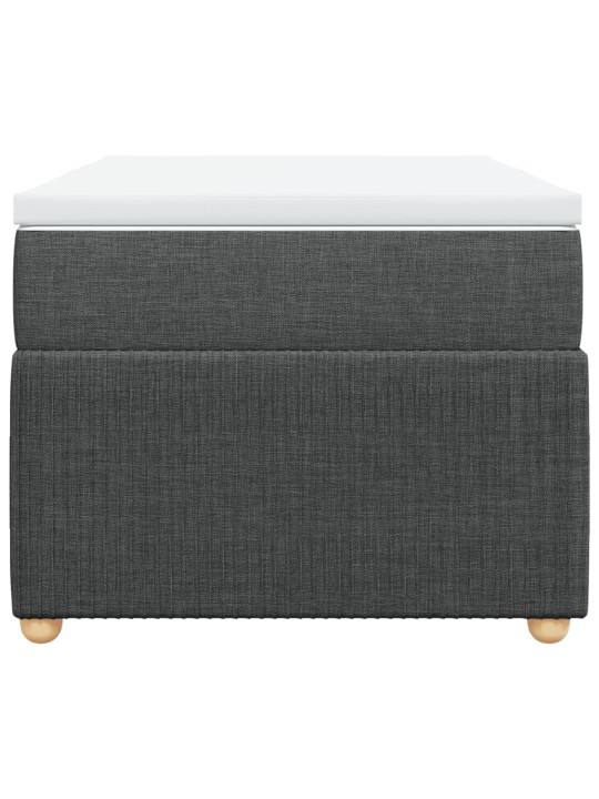 Box spring postel s matrací tmavě šedá 80 x 200 cm textil