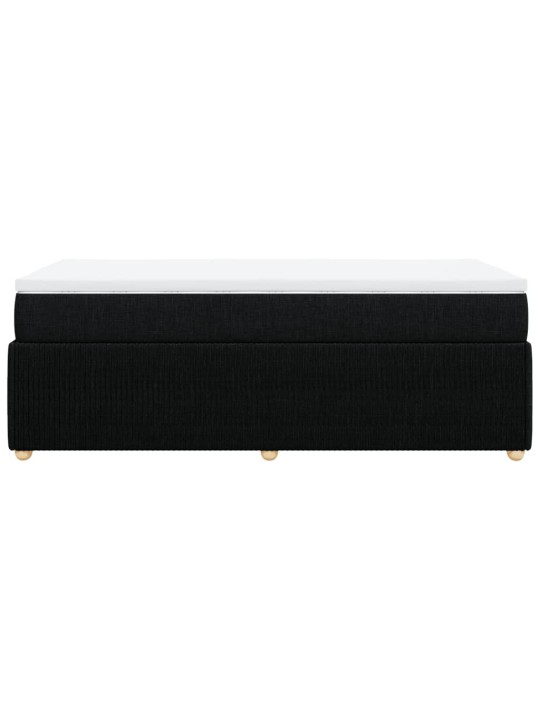 Box spring postel s matrací černá 80 x 200 cm textil