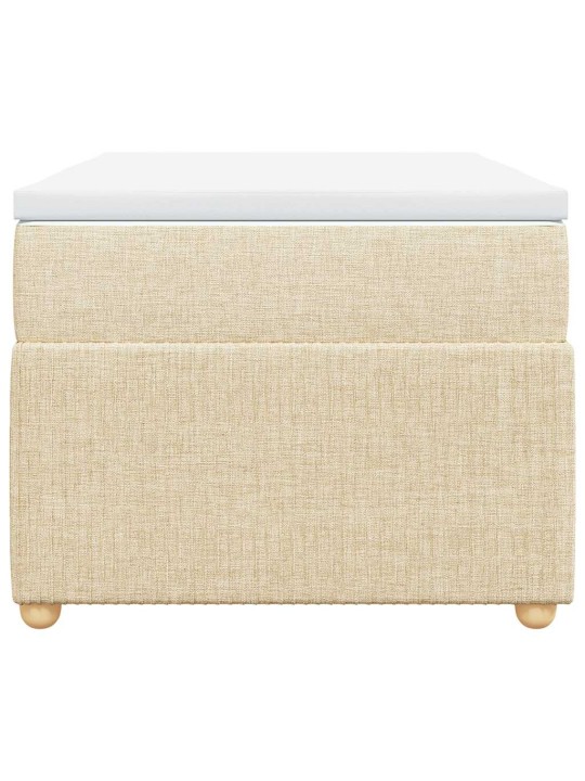 Box spring postel s matrací krémová 80 x 200 cm textil