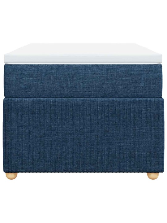 Box spring postel s matrací modrá 80x200 cm textil