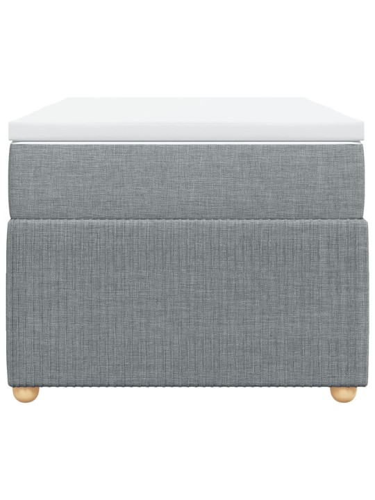 Box spring postel s matrací světle šedá 90x190 cm textil