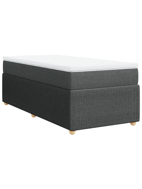 Box spring postel s matrací tmavě šedá 90x190 cm textil