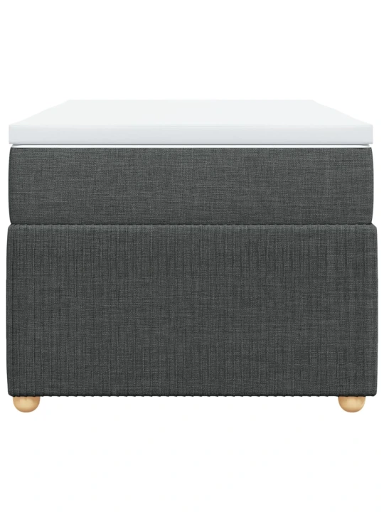 Box spring postel s matrací tmavě šedá 90x190 cm textil