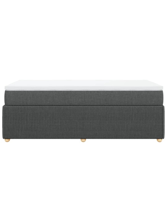 Box spring postel s matrací tmavě šedá 90x190 cm textil