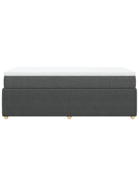 Box spring postel s matrací tmavě šedá 90x190 cm textil