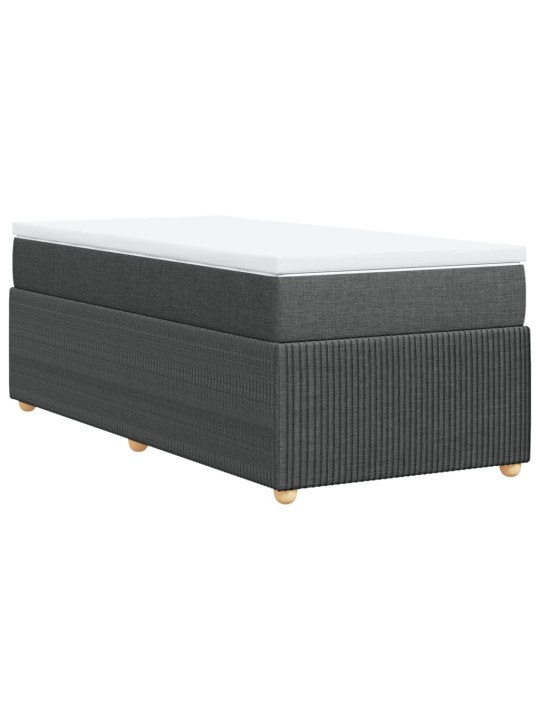 Box spring postel s matrací tmavě šedá 90x190 cm textil