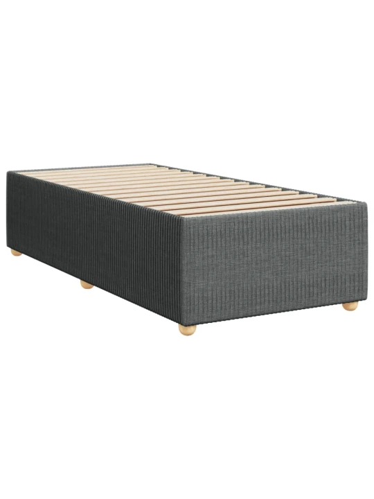 Box spring postel s matrací tmavě šedá 90x190 cm textil