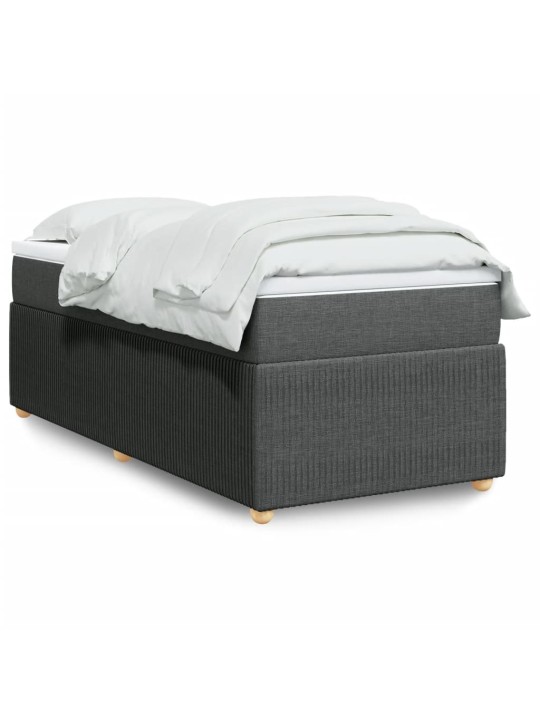 Box spring postel s matrací tmavě šedá 90x190 cm textil