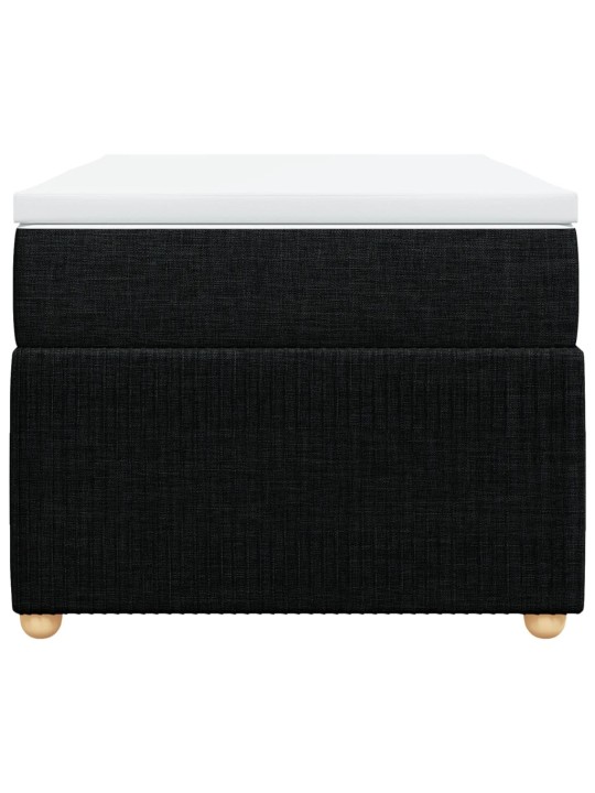 Box spring postel s matrací černá 90x190 cm textil