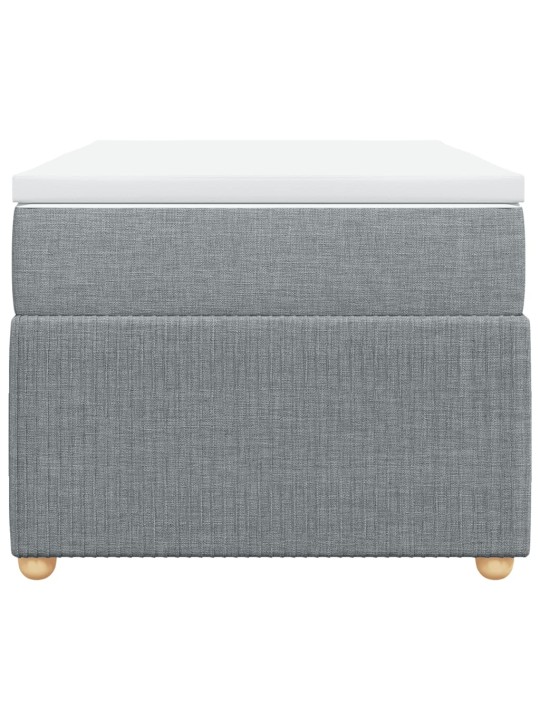 Box spring postel s matrací světle šedá 90x200 cm textil