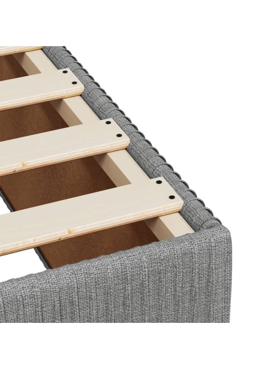 Box spring postel s matrací světle šedá 90x200 cm textil