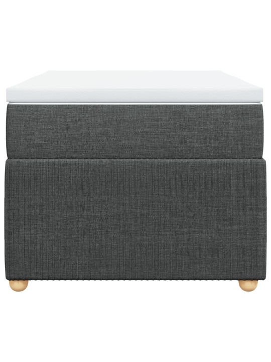 Box spring postel s matrací tmavě šedá 90x200 cm textil