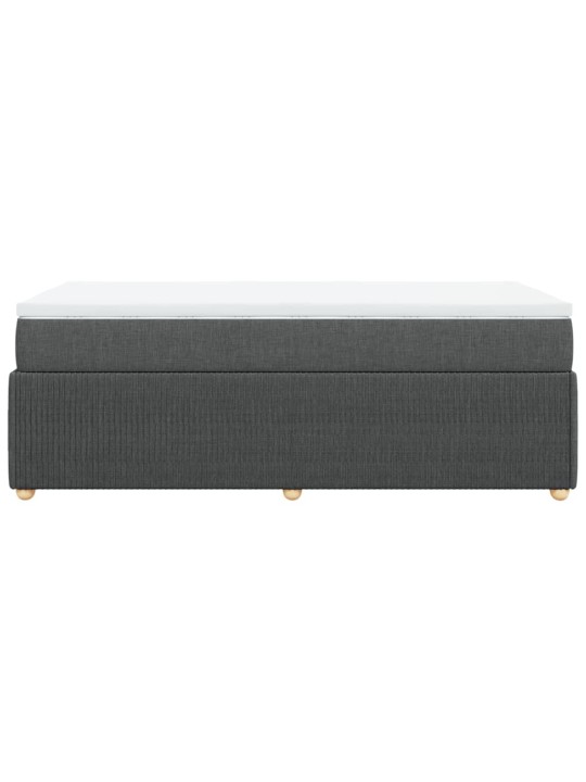 Box spring postel s matrací tmavě šedá 90x200 cm textil