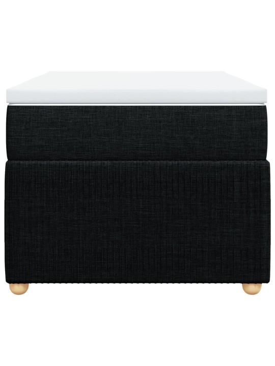 Box spring postel s matrací černá 90x200 cm textil