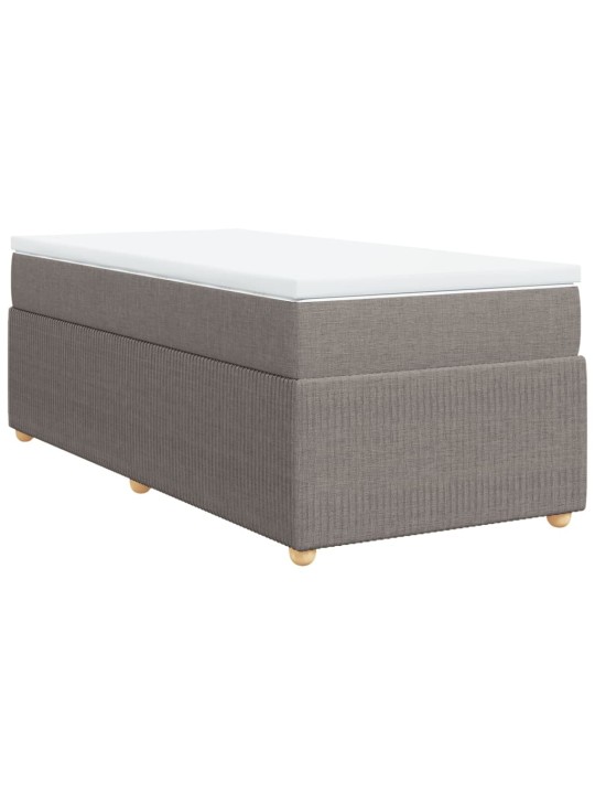 Box spring postel s matrací taupe 90x200 cm textil