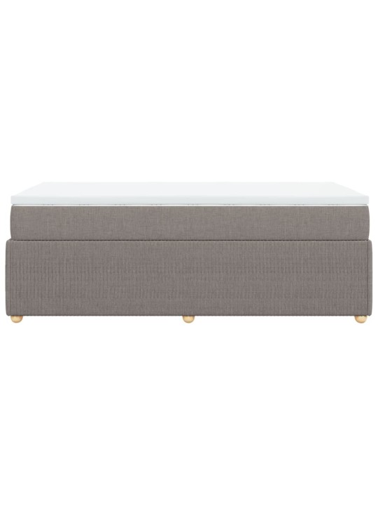 Box spring postel s matrací taupe 90x200 cm textil