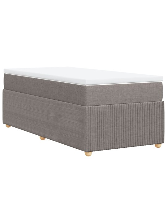 Box spring postel s matrací taupe 90x200 cm textil