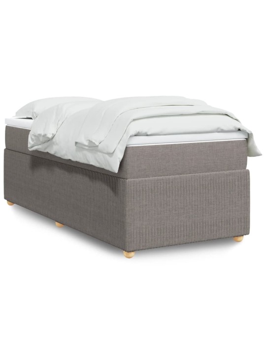 Box spring postel s matrací taupe 90x200 cm textil