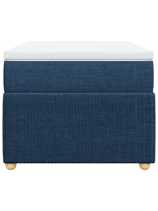 Box spring postel s matrací modrá 90x200 cm textil