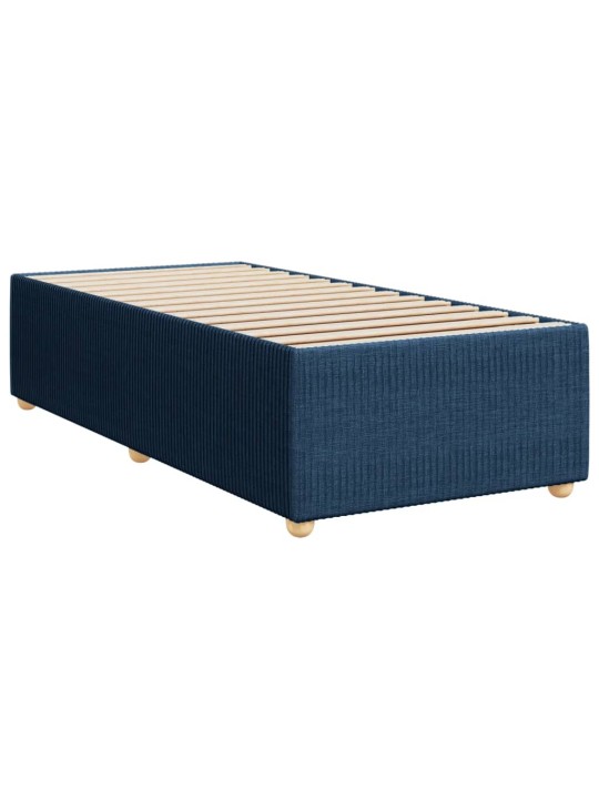 Box spring postel s matrací modrá 90x200 cm textil