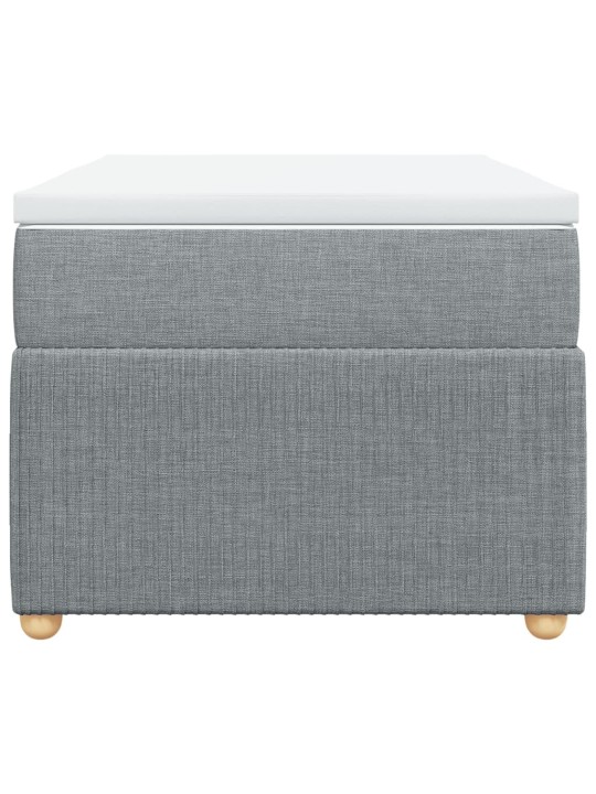Box spring postel s matrací světle šedý 100 x 200 cm textil