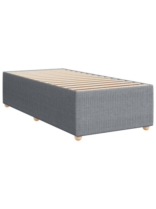 Box spring postel s matrací světle šedý 100 x 200 cm textil