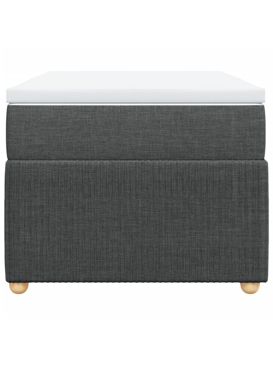 Box spring postel s matrací tmavě šedá 100 x 200 cm textil