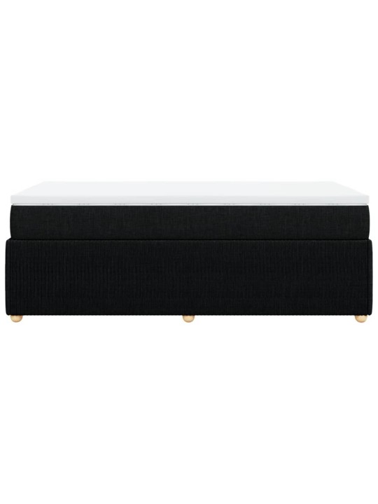 Box spring postel s matrací černá 100 x 200 cm textil