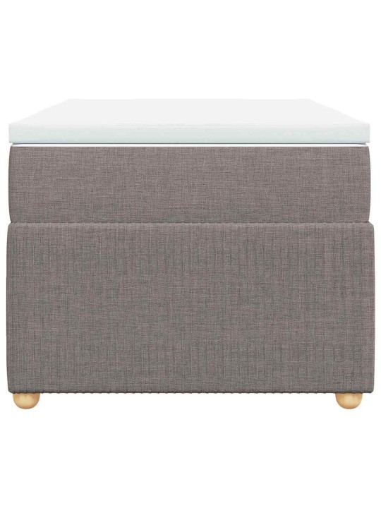 Box spring postel s matrací taupe 100 x 200 cm textil