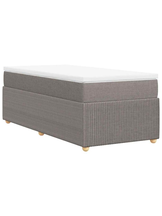 Box spring postel s matrací taupe 100 x 200 cm textil