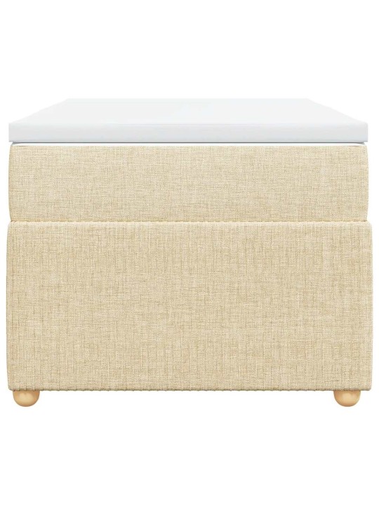 Box spring postel s matrací krémová 100 x 200 cm textil