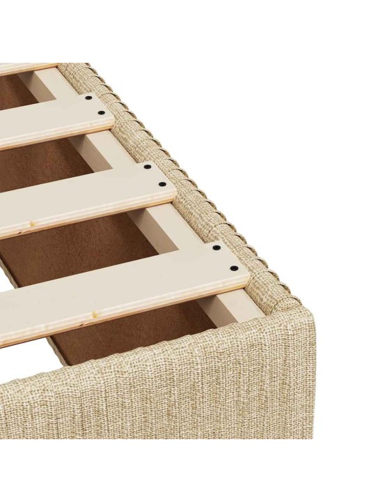 Box spring postel s matrací krémová 100 x 200 cm textil