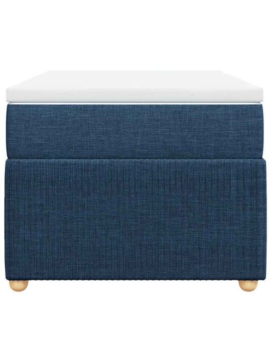 Box spring postel s matrací modrá 100 x 200 cm textil