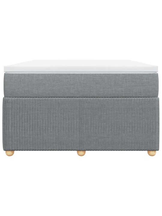 Box spring postel s matrací světle šedá 120x190 cm textil