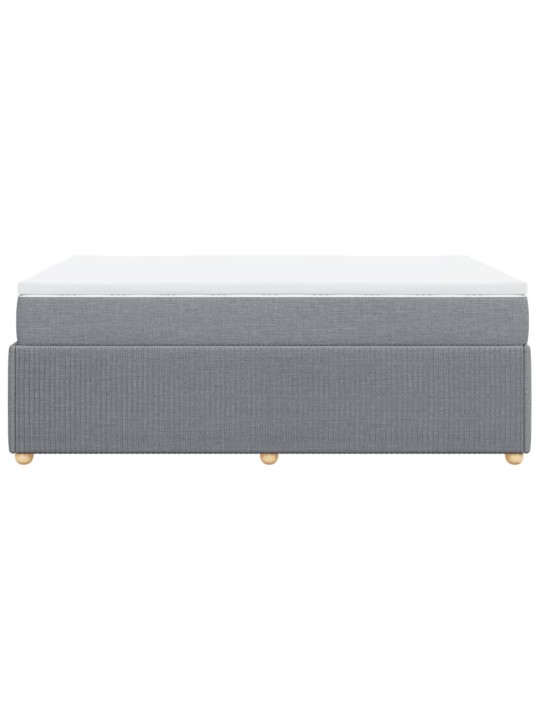 Box spring postel s matrací světle šedá 120x190 cm textil