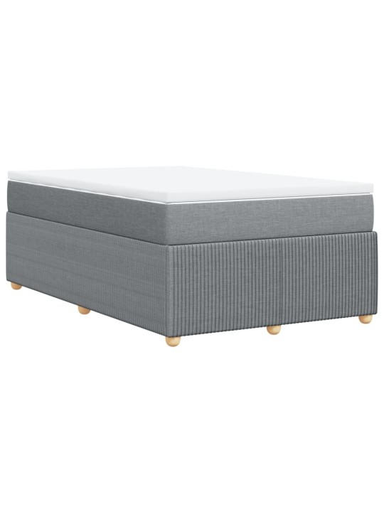 Box spring postel s matrací světle šedá 120x190 cm textil